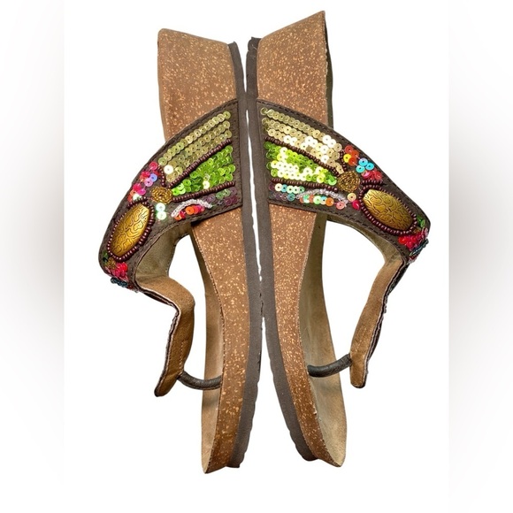 Rialto Colorful Embellished Sandals - Picture 9 of 11